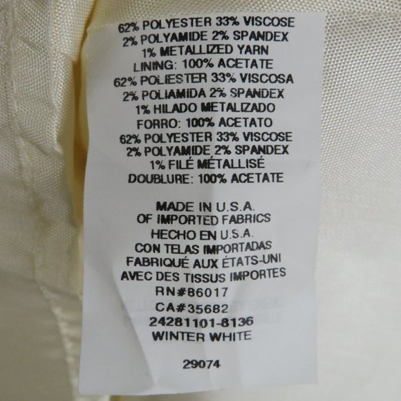 bebe* Women's Fully Lined Side Zipper Pinstripe Box Pleated Skirt~ Size 2 - Picture 4 of 10